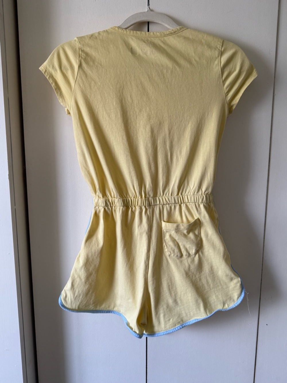 Girls Ralph Lauren Yellow Polo Cotton Romper Drawstring Waist Embroidered Logo - Picture 4 of 5